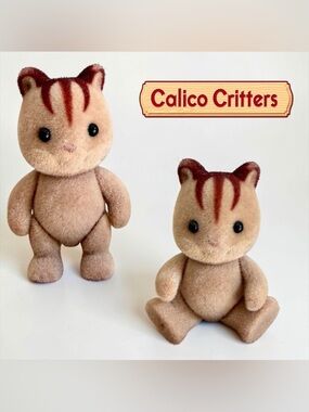 Sylvanian Families Calico Critters Walnut Baby Squirrel Figure Epoch Vintage